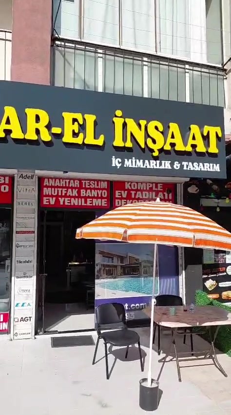 AR-EL İnşaat dükkân tabelası, Münzeviler Caddesi Çankaya